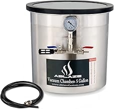 5 Gallon Upgraded Tempered Glass Lid Stainless Steel Vacuum Chamber Perfect for Stabilizing Wood, Degassing Silicones, Epoxies (5 Gallon)