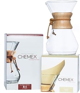 Chemex Bundle - 8-Cup Classic Series - 100 ct Square Filters - Exclusive Packaging