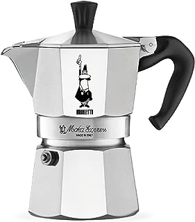 Bialetti - Moka Express: Iconic Stovetop Espresso Maker, Makes Real Italian Coffee, Moka Pot 3 Cups (4.3 Oz - 130 Ml), Aluminium, Silver