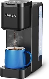 Single Serve Coffee Maker, Iced and Hot Coffee Machine for K Cup & Ground Coffee, Includes Bold & Descale Setting, Removable 40 oz. Water Reservoir, 6 to 24 oz. Brew Sizes, Black