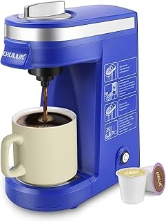 CHULUX Coffee Maker Machine,Single Cup Pod Coffee Brewer with Quick Brew Technology,Blue…