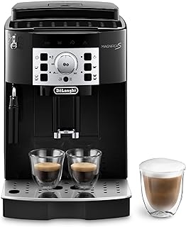 De'Longhi Magnifica S ECAM22.110.B, Coffee Maker with with Milk Frother, Automatic Espresso Machine with 2 Hot Coffee Drinks Recipes, Soft-Touch Control Panel, 1450W, Black