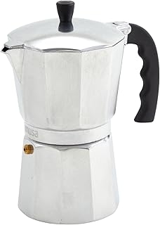 IMUSA USA B120-42V Aluminum Espresso Stovetop Coffeemaker 3-Cup, Silver