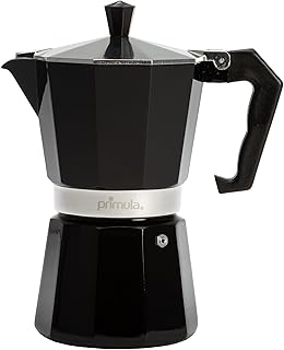 Primula Classic Stovetop Espresso and Coffee Maker, Moka Pot for Italian and Cuban Café Brewing, Greca Coffee Maker, Cafeteras, 6 Espresso Cups, Black