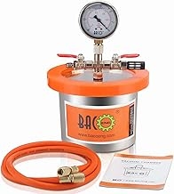 BACOENG Universal Vacuum Chamber Series: 2 Quart Stainless Steel Vacuum Chamber Kit, Vacuum Degassing Chamber for Resin, Silicone and Epoxies