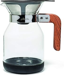 Primula Park Set with Permanent Reusable Removable Filter Coffee Dripper Pour Over Maker Brewer Pot, Borosilicate Glass, Easy to Use and Clean, 36 oz