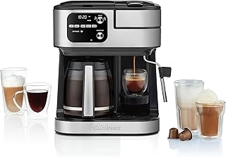 Cuisinart Coffee Maker Barista System, Coffee Center 4-In-1 Coffee Machine, Single-Serve Coffee, Espresso & Nespresso Capsule Compatible, 12-Cup Carafe, Black, SS-4N1