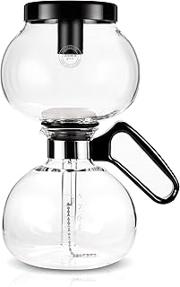 8-Cup Stovetop Siphon Coffee Maker, 24 Oz Vacuum Brew, Heat-Resistant Borosilicate Glass