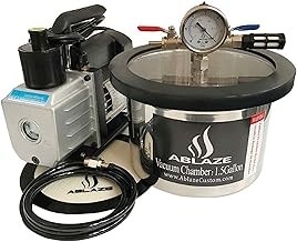 1.5 Gallon Stainless Steel Vacuum Degassing Chamber and 3 CFM Single Stage Pump Kit