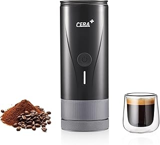 CERA+ Portable Espresso Machine PRO, Self Heating Pro-level Specialty Coffee Machine, Compatible Ultra-fine Grind, Professional Electric Small Travel Coffee Maker