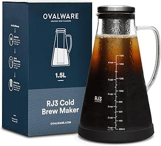 ovalware-airtight-cold-brew-iced-coffee-maker-pitcher-iced-tea-maker-with-spout-15l-51oz-rj3-brewing-glass-carafe-with-removable-stainless-steel-filter